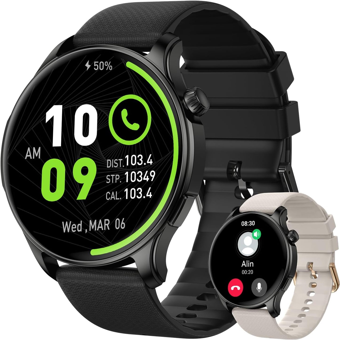 Smart Watch for Men Women Fitness: Waterproof Call Tracker
