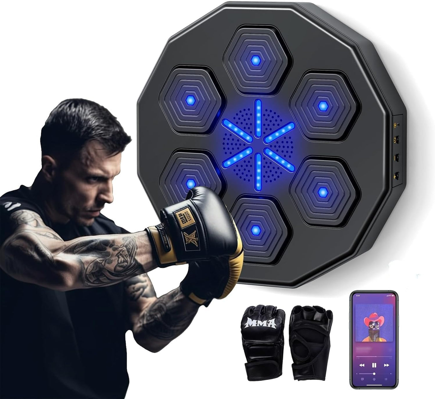Wall Mounted Music Boxing Machine - Punch in Style!