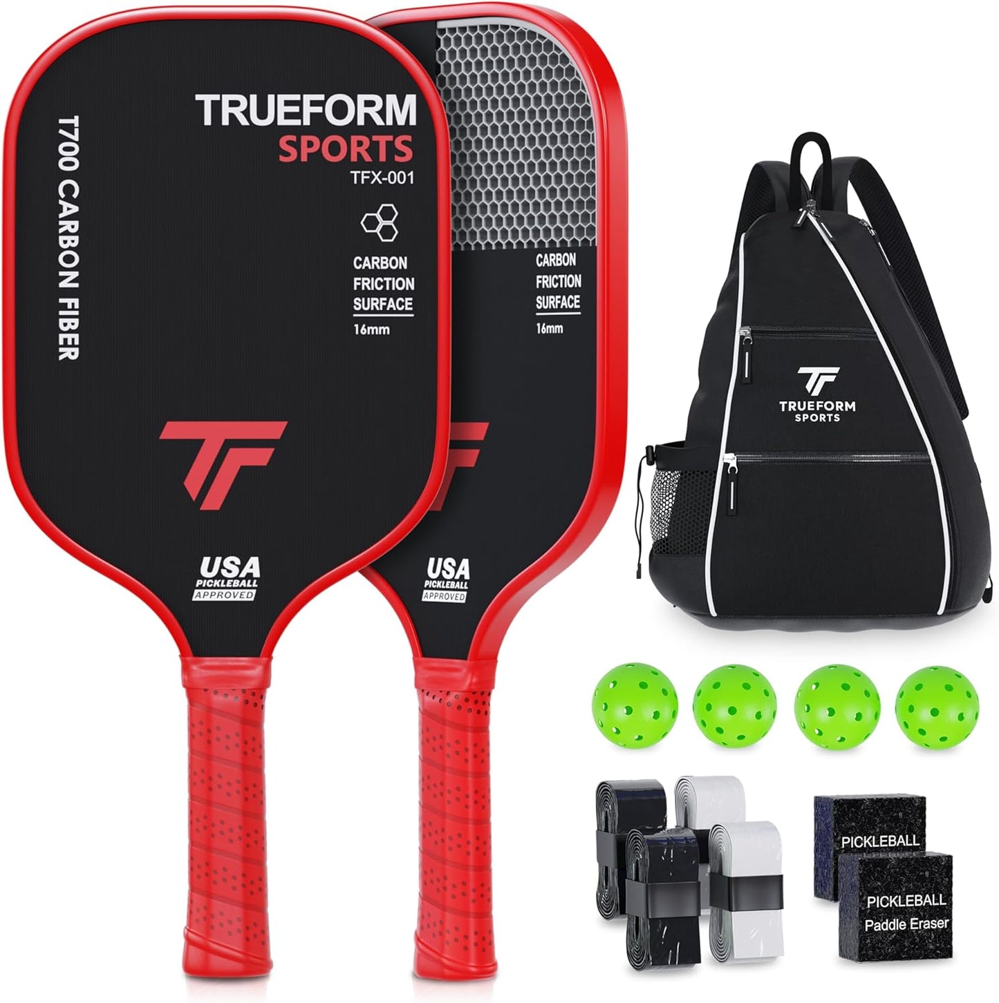 Pickleball Paddles Set of 2 with T700 Carbon Fiber Quality