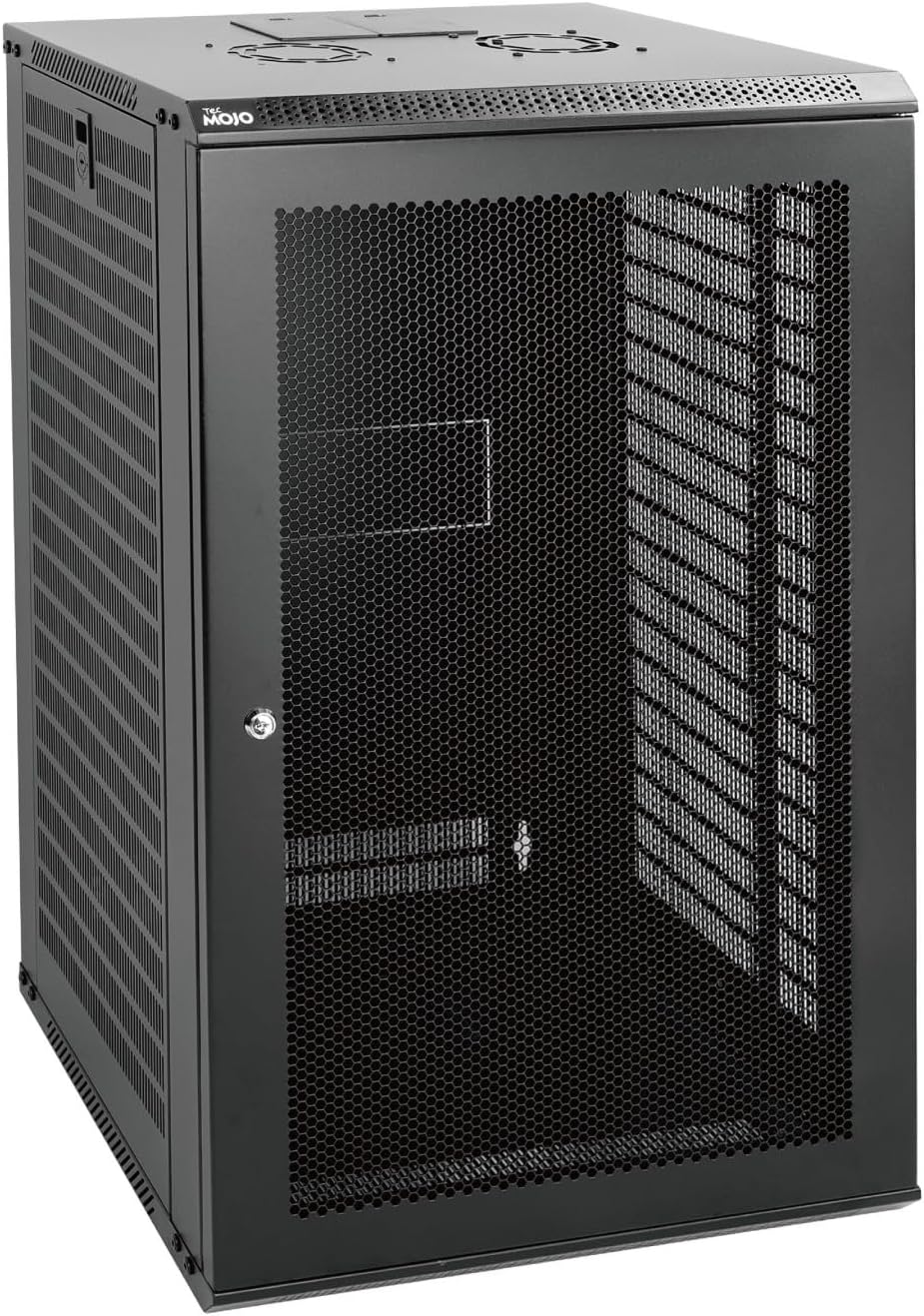 Tecmojo 18U Wall Mount Rack for 19in IT Equipment with Fan