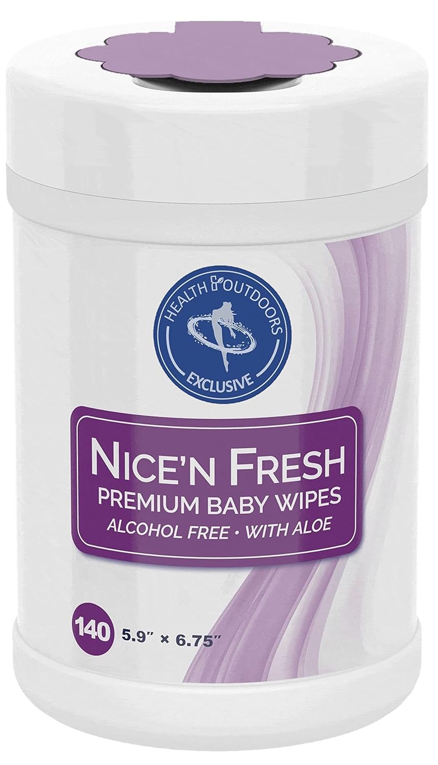 HAO Premium Baby Wipes (140ct): Alcohol-Free, Aloe & Lanolin