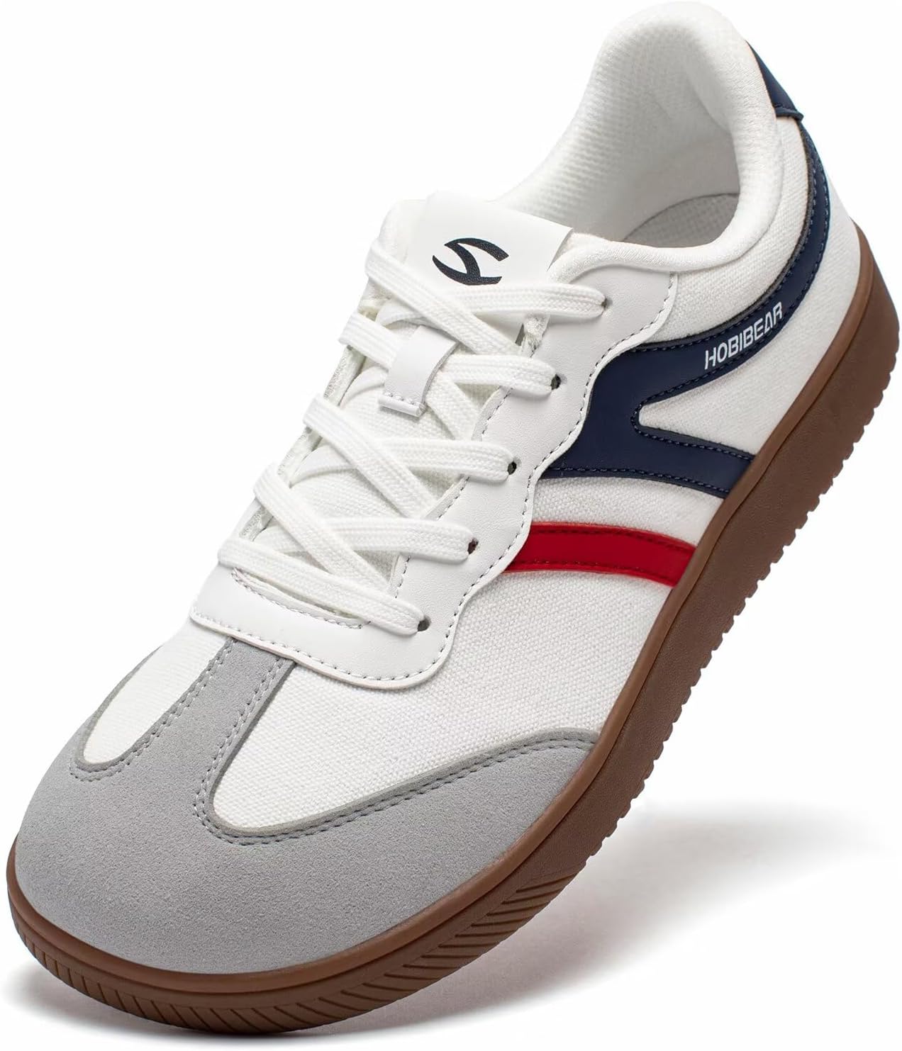 HOBIBEAR Barefoot Shoes Wide Casual Lace Up Retro Fashion Sneakers