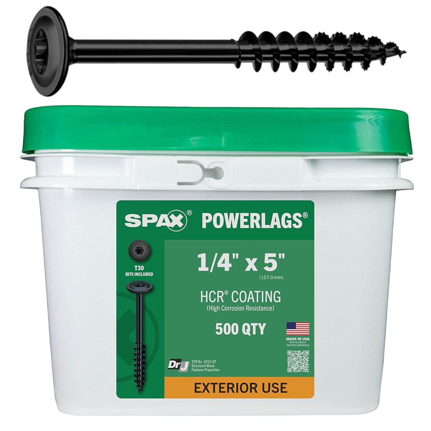 SPAX 1/4in x 5in Exterior Washer Head Structural Wood Lag Screws