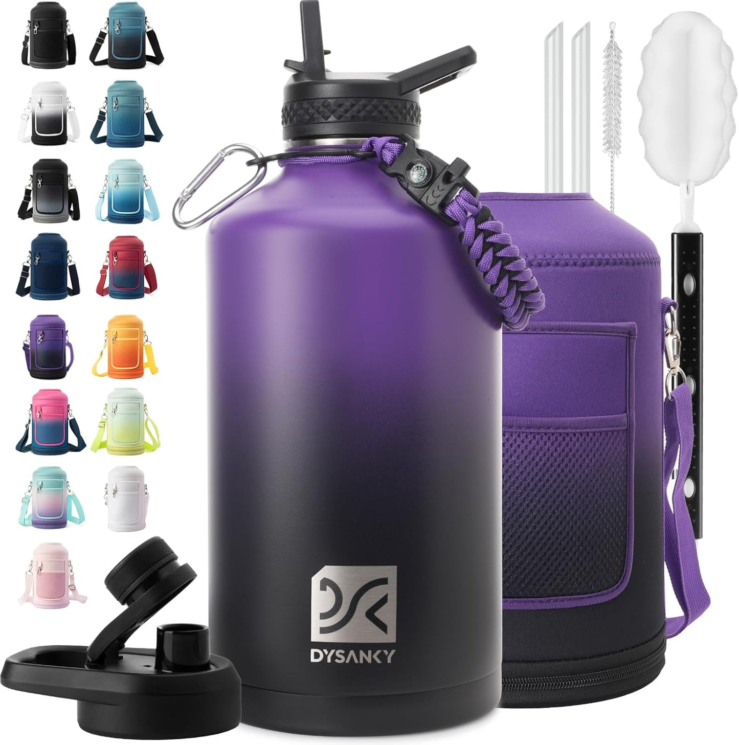 1 Gallon Insulated Water Bottle for Gym and Hiking Adventures