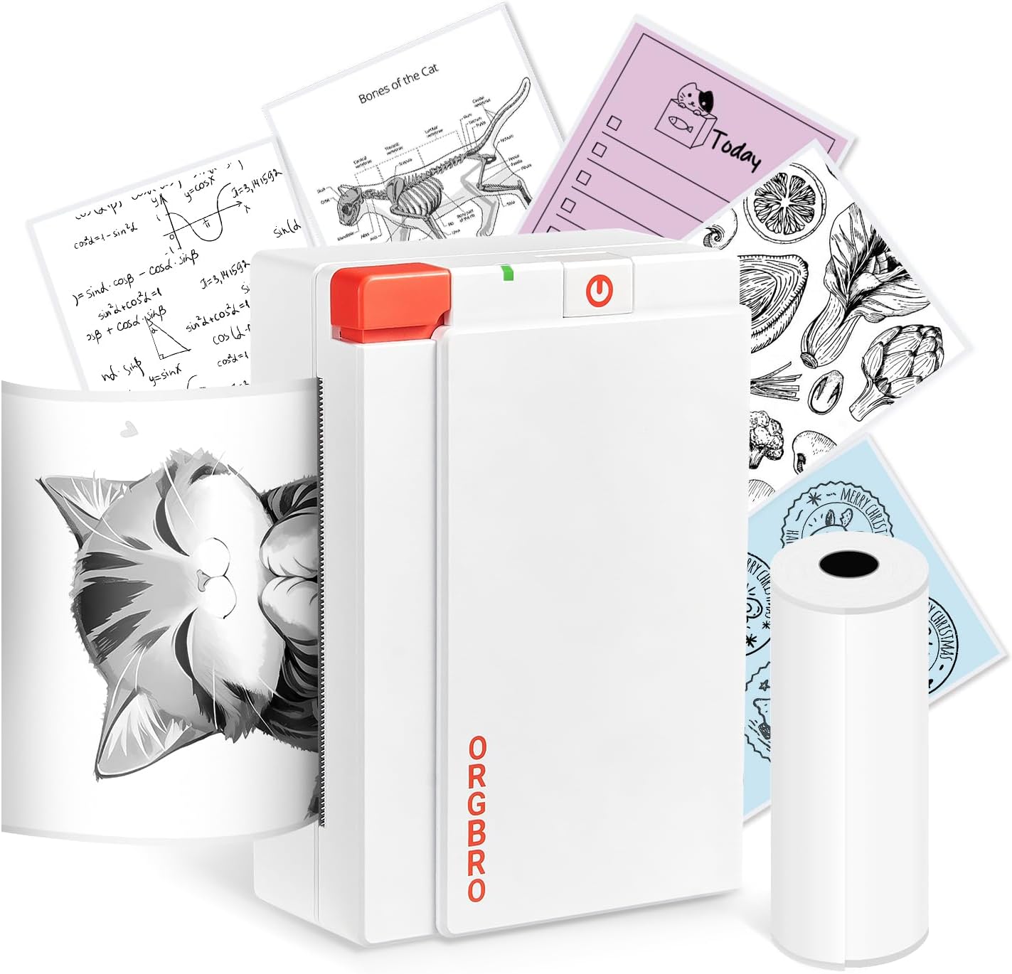 ORGBRO Mini Sticker Printer: Portable Creation Power!