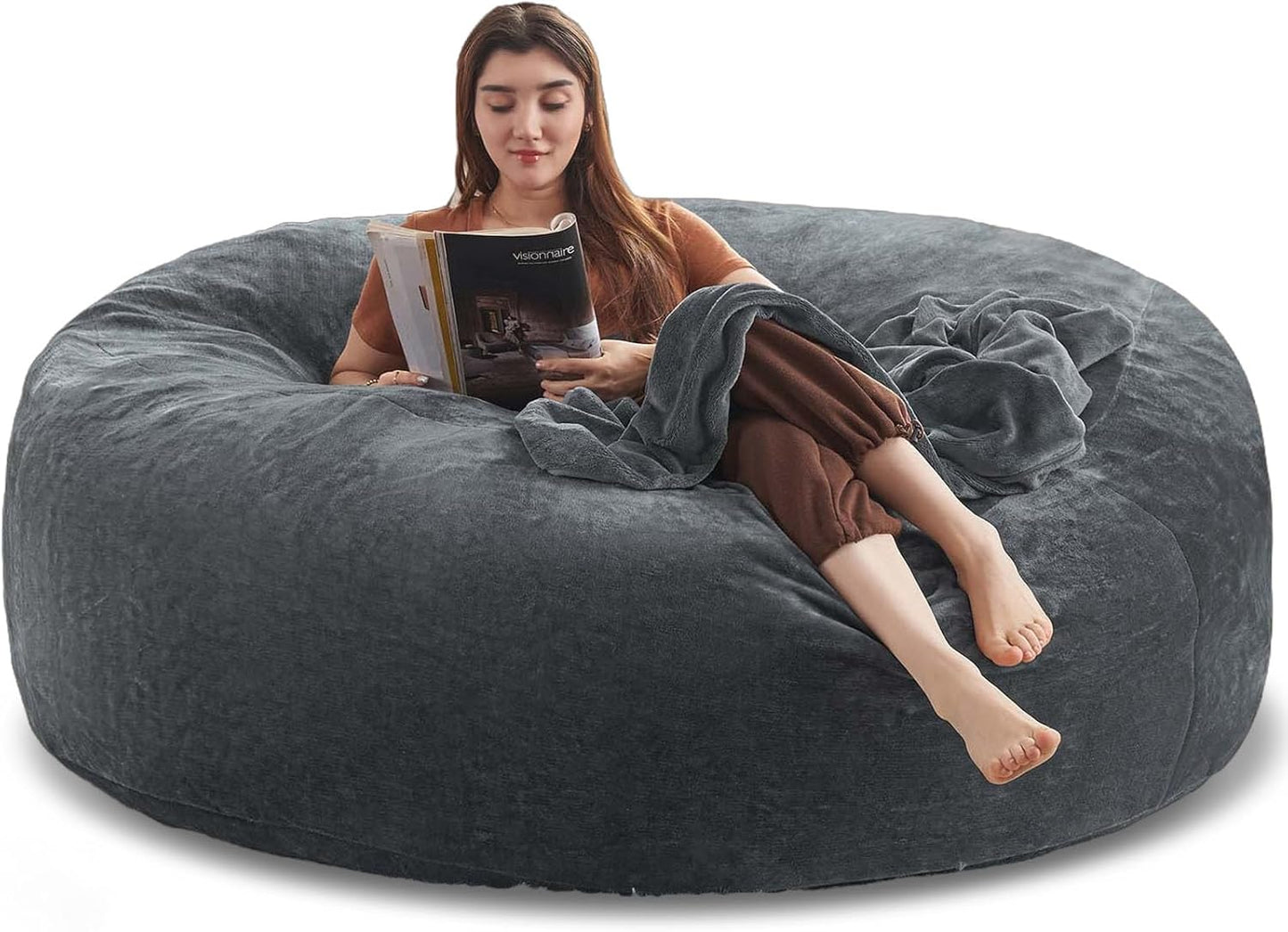 Oversized Memory Foam Bean Bag - Cozy Living Room Essential