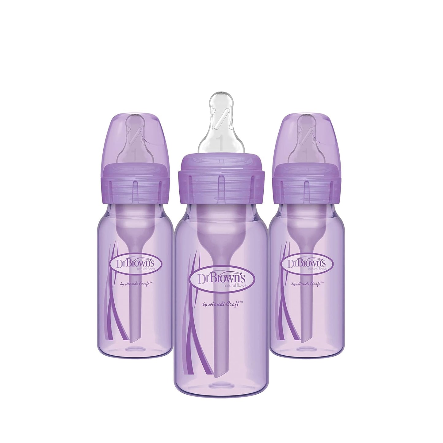 Dr. Brown's Anti-Colic Baby Bottles, 4 oz, 3 Pack, Slow Flow Nipple