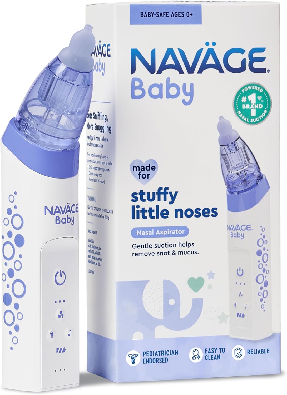 Navage Baby Nasal Aspirator - Gentle Relief for Baby Congestion