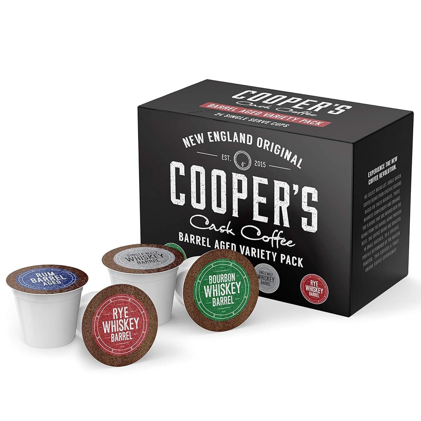 Coopers Cask Coffee Bourbon Barrel Aged Coffee Pods Variety Pack