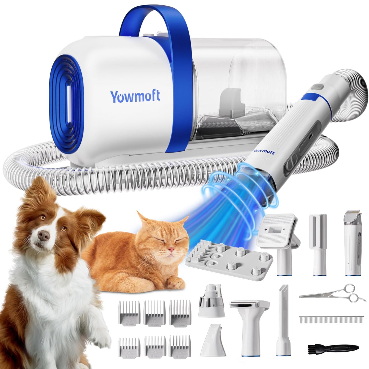 Dog Grooming Vacuum & Kit with 15 Tools for Effective Grooming