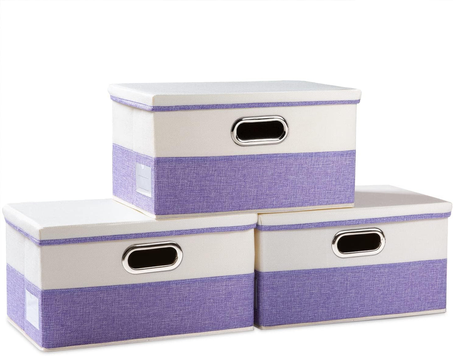 PRANDOM Collapsible Storage Bin with Lid - Stylish and Practical