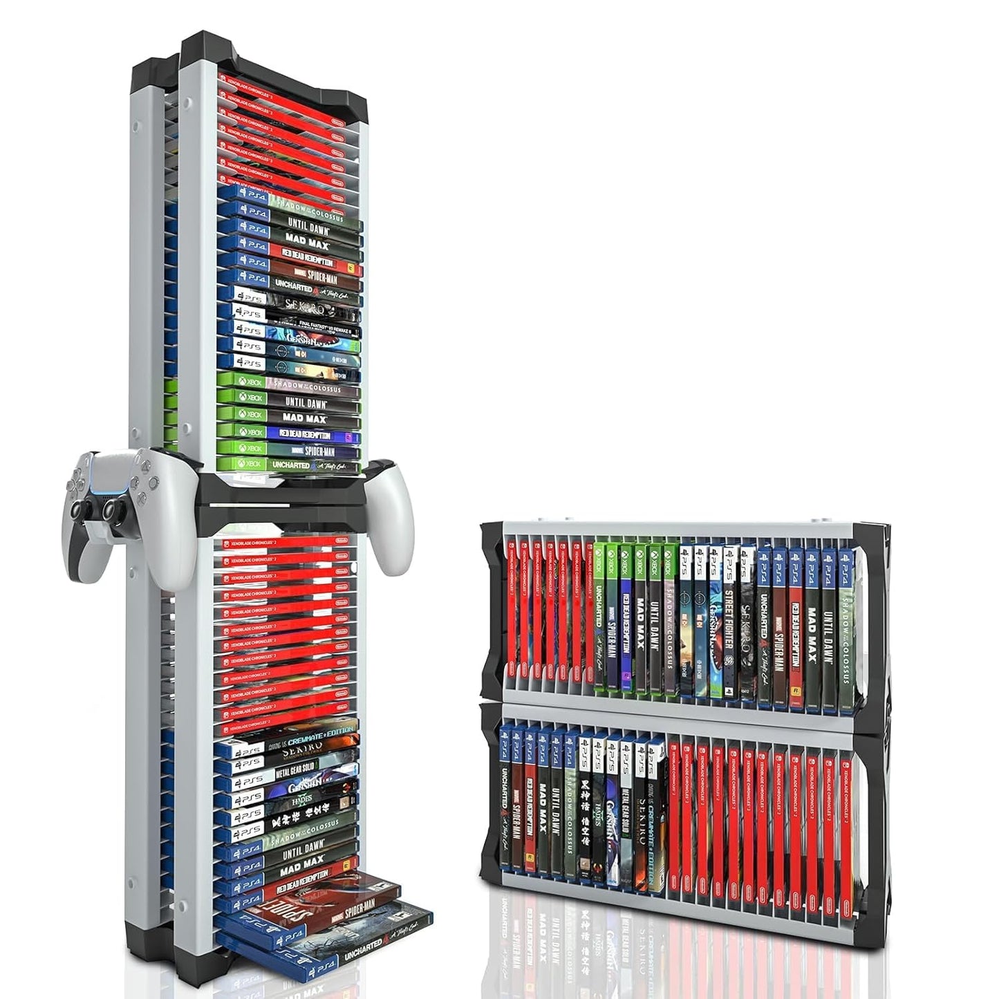 ECHZOVE Video Game Storage Tower for PS5, PS4 & Xbox Games
