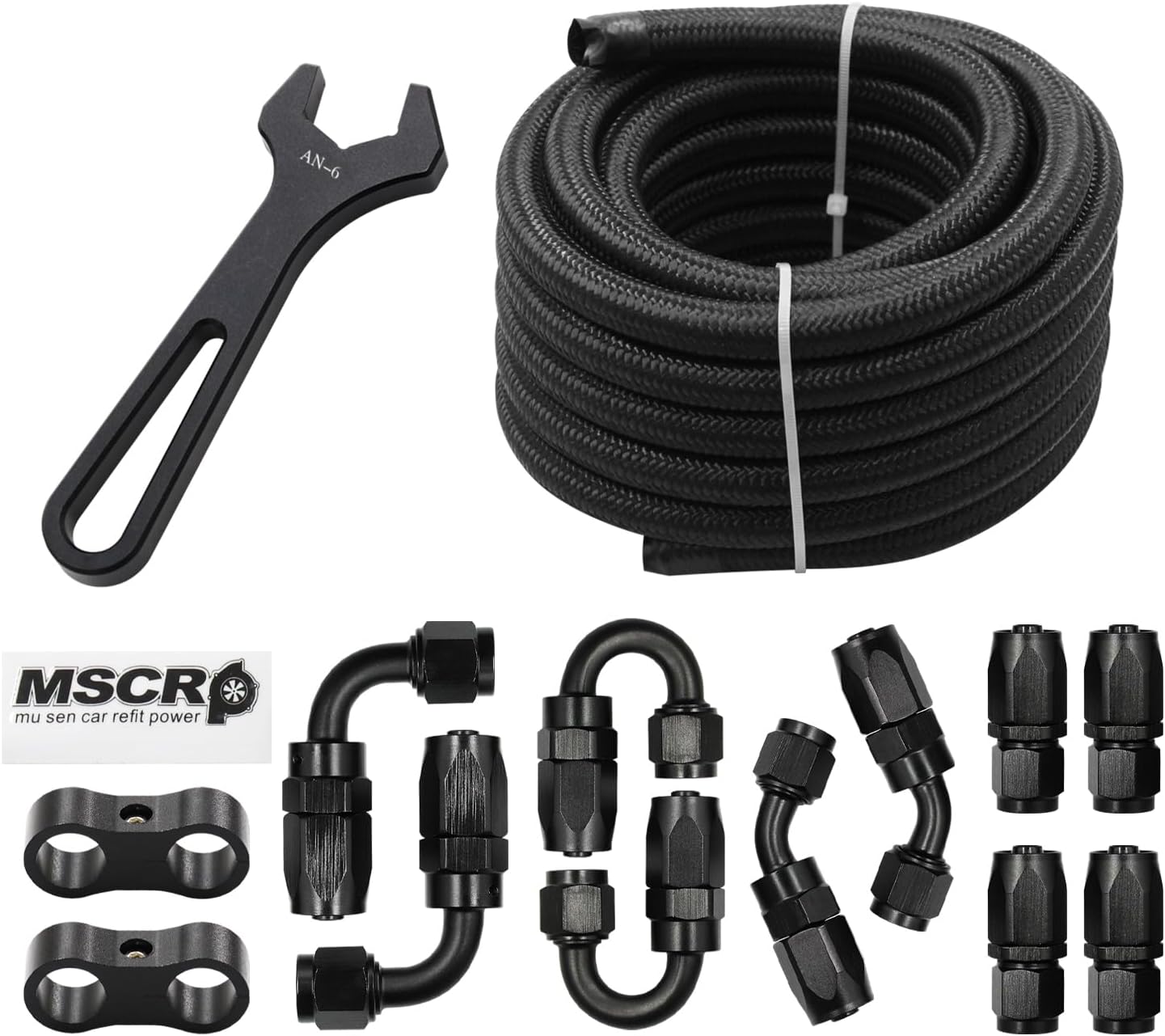 AN6 20FT Fuel Line Hose Kit for High Performance Vehicles