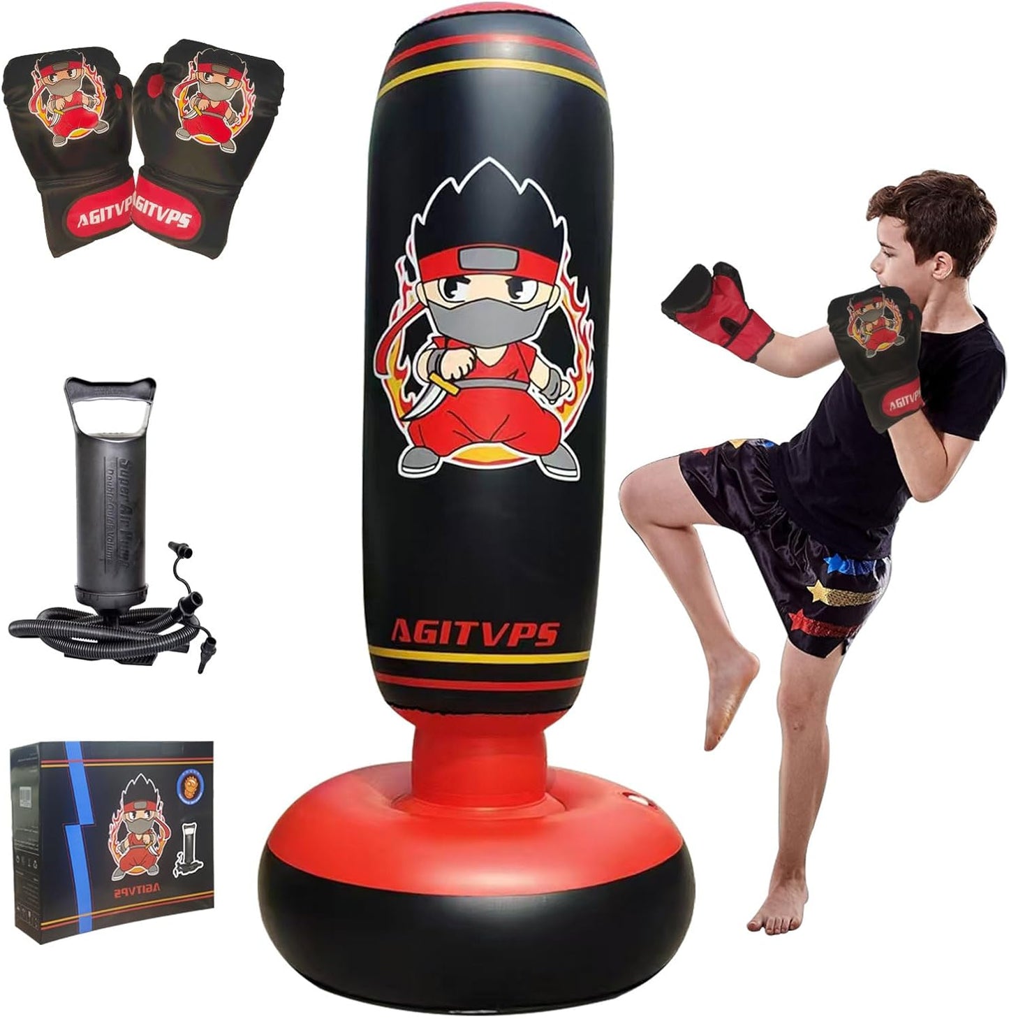 Inflatable Kids Punching Bag Set - Active Fun!