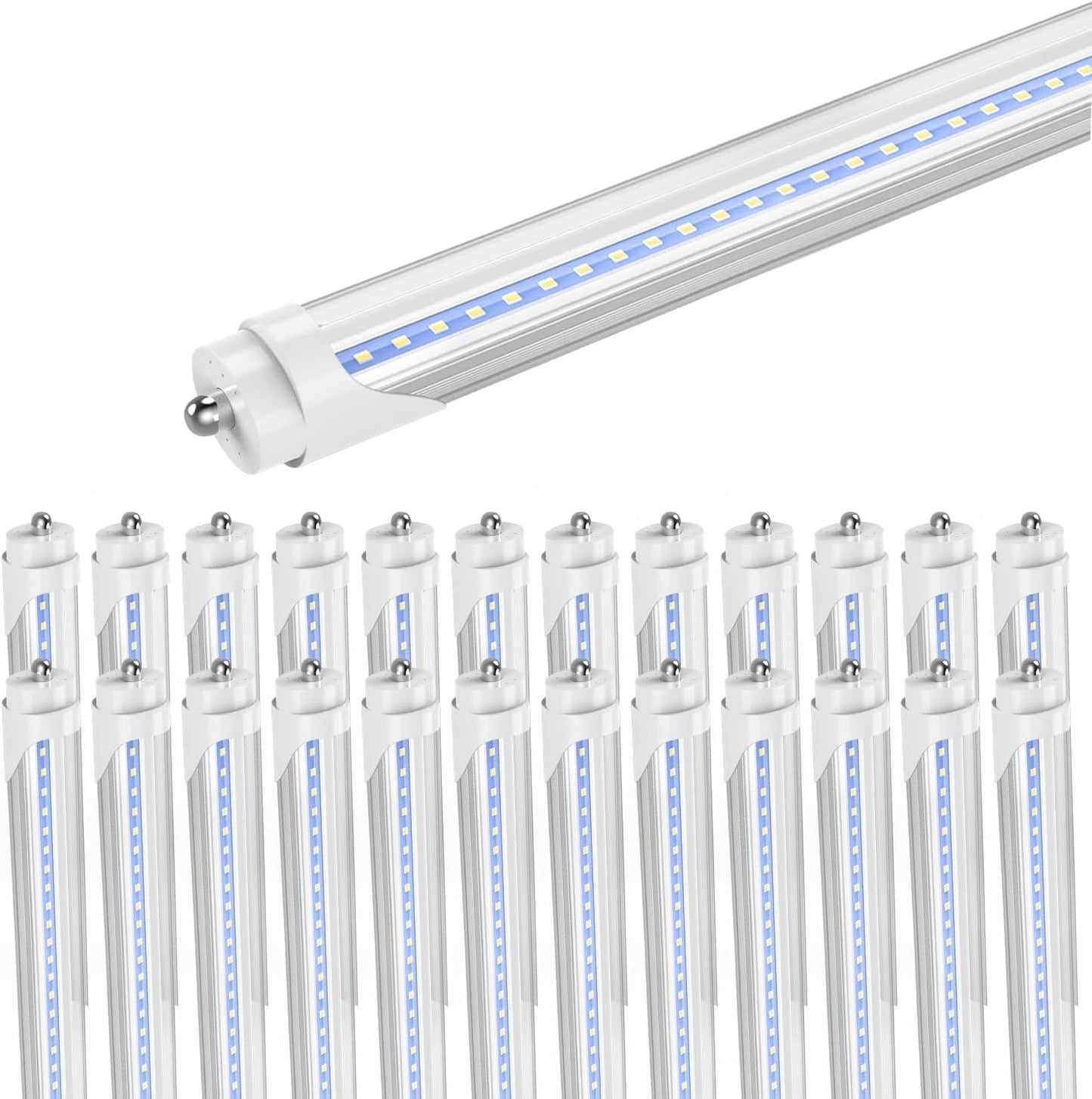 CNSUNWAY 8FT T8 LED Tube Lights - High-Output 6000K Cool White