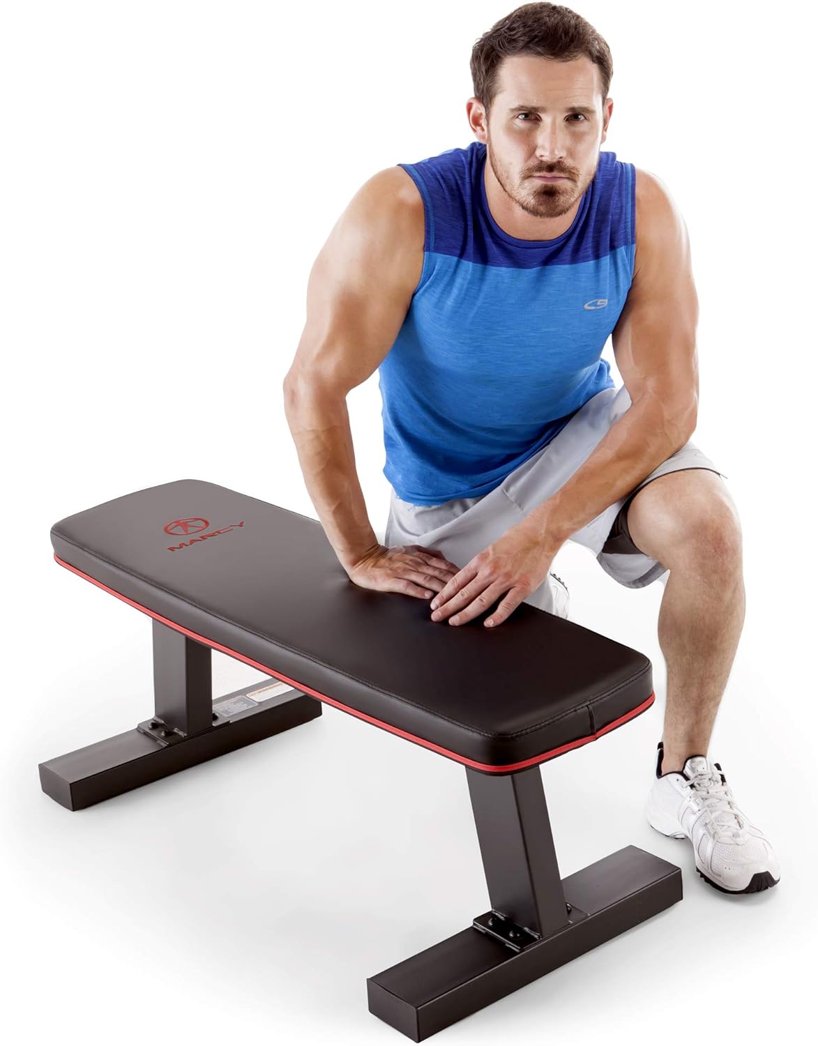 Marcy Flat Utility Weight Bench for Home Gym Training and Ab Workouts