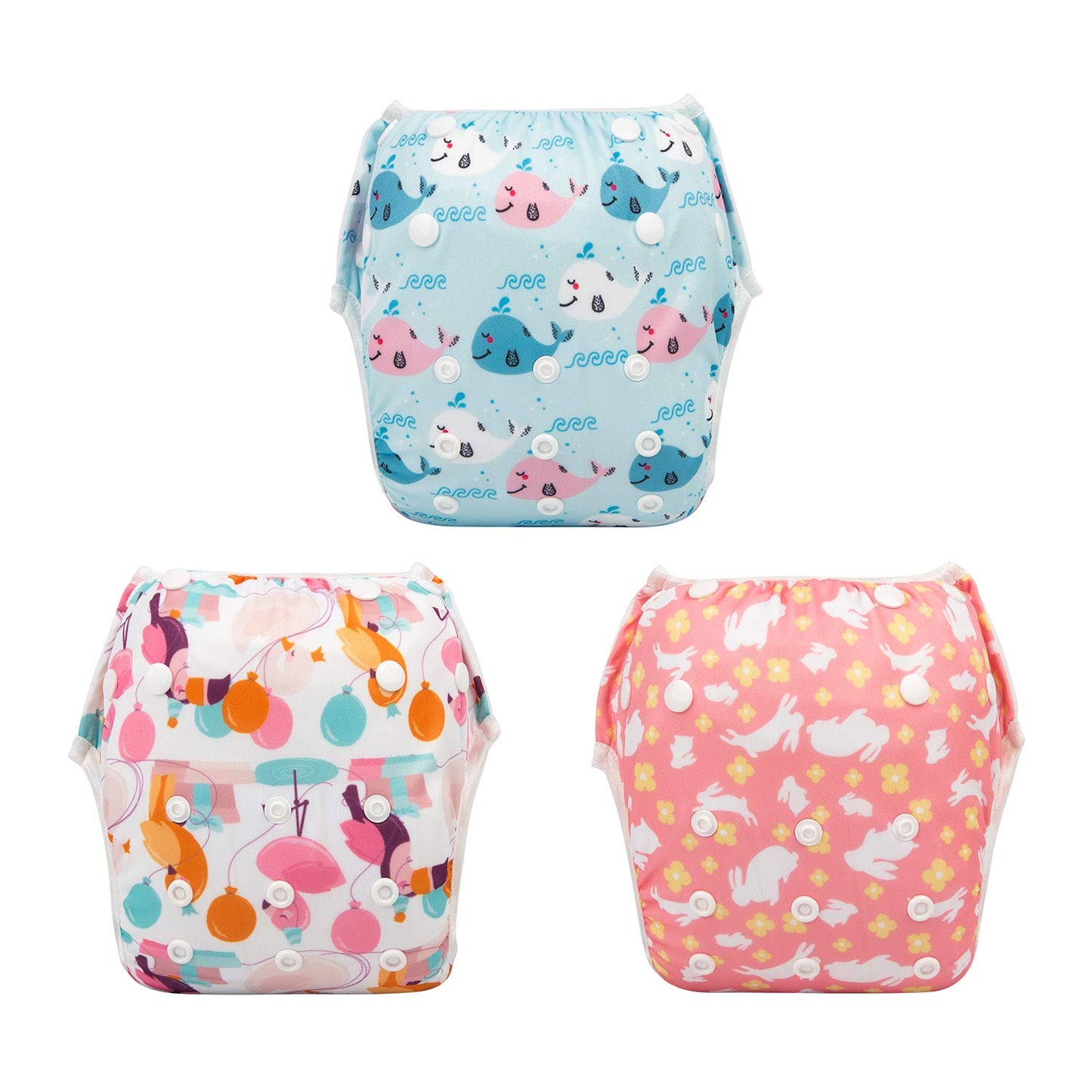 Reusable Swim Diapers 3 Pack for 0-8M Babies