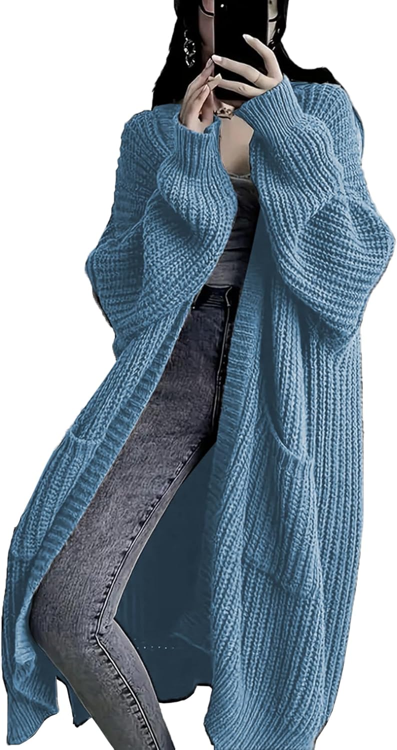 Womens Long Cardigan Sweaters Open Front Oversized Duster