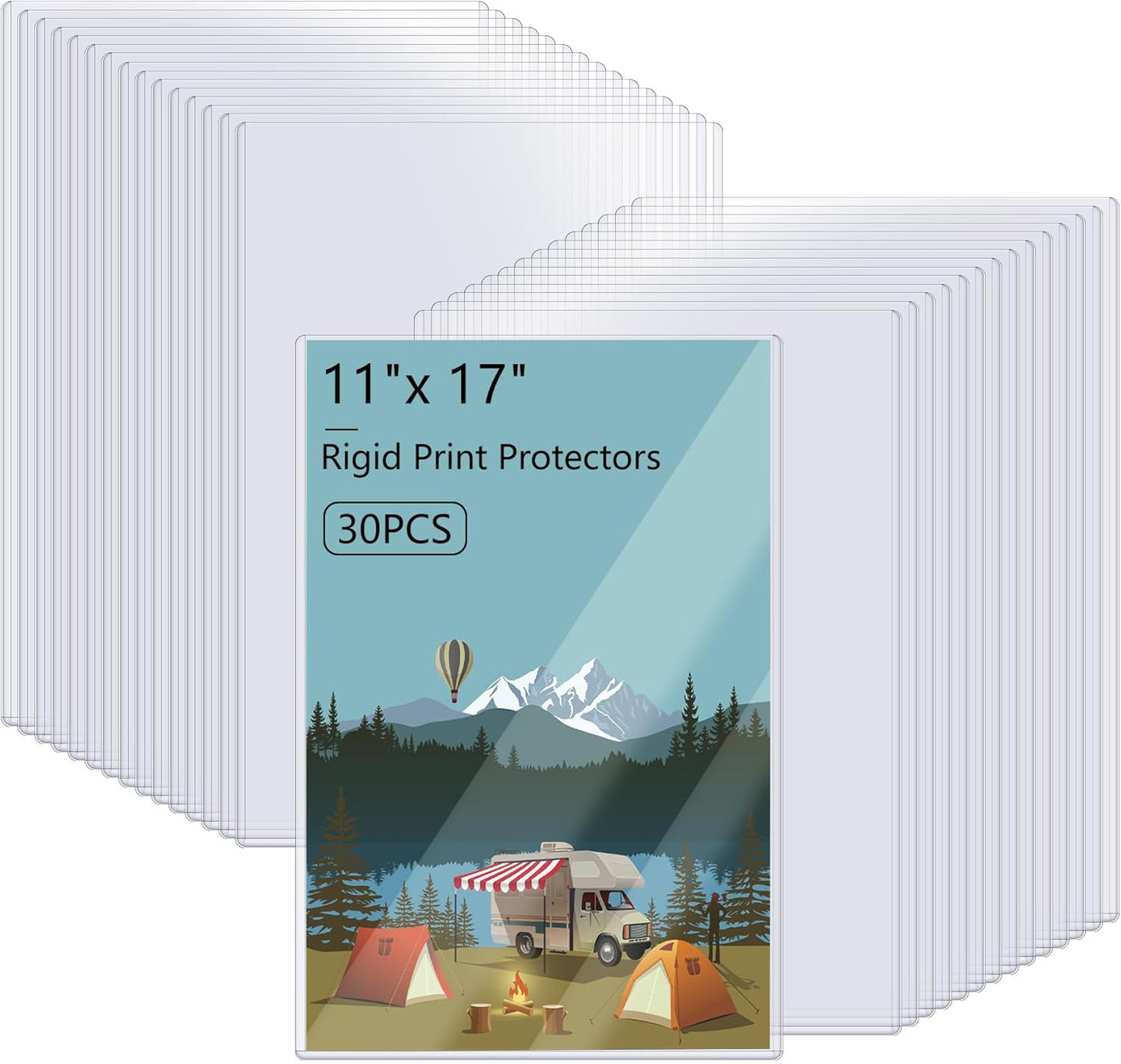 30PCS 11 x 17 Rigid Print Protectors for Photos and Art Prints