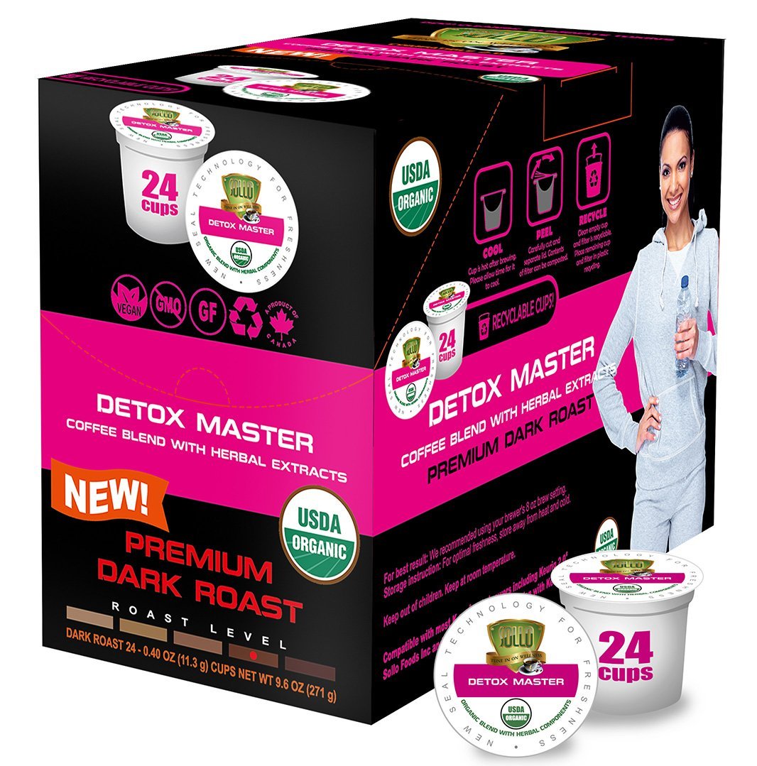 SOLLO Organic Detox Coffee Pods for Diet & Metabolism Support