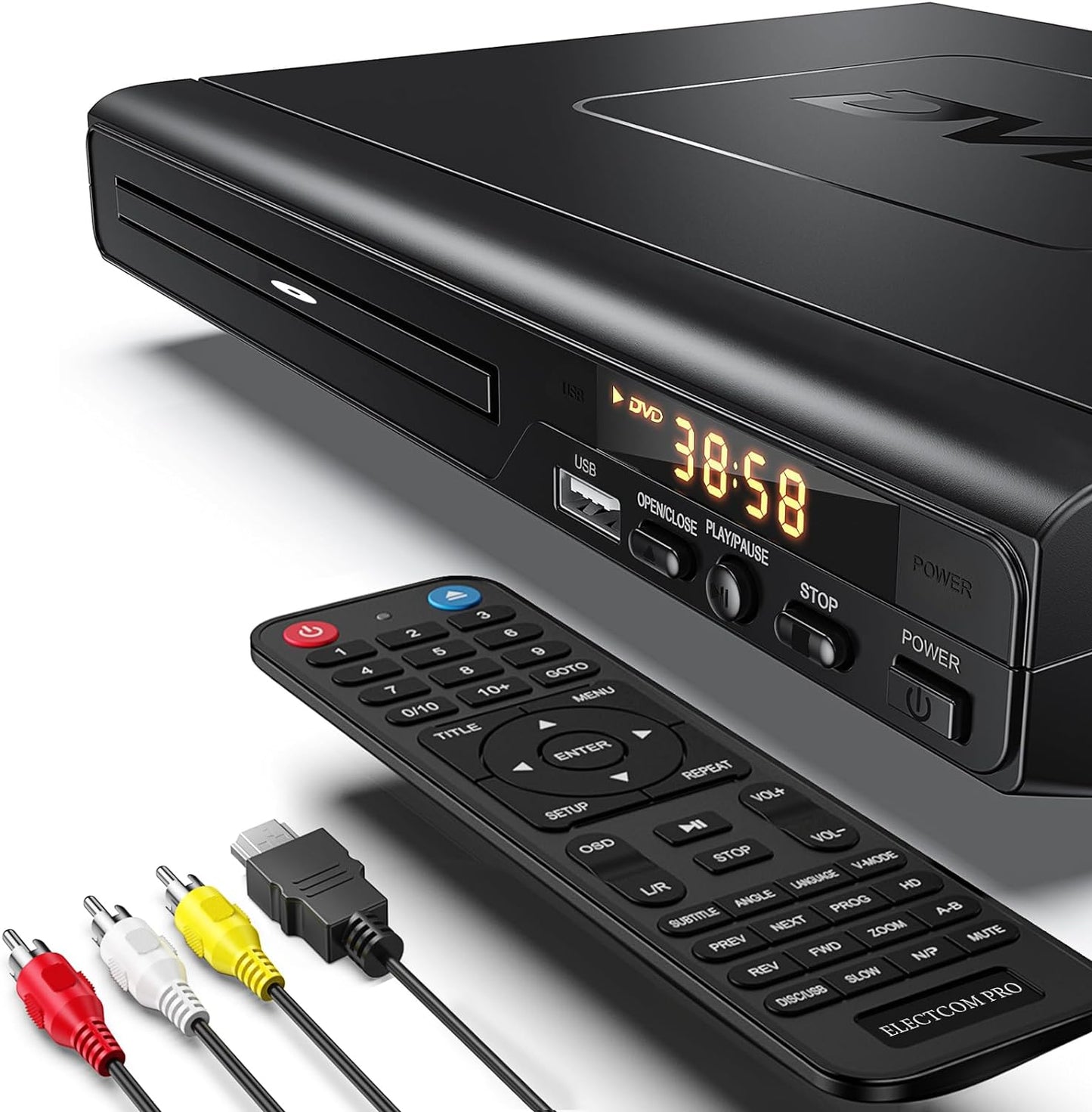 Multi-Region DVD Player with HDMI & RCA - ELECTCOM PRO