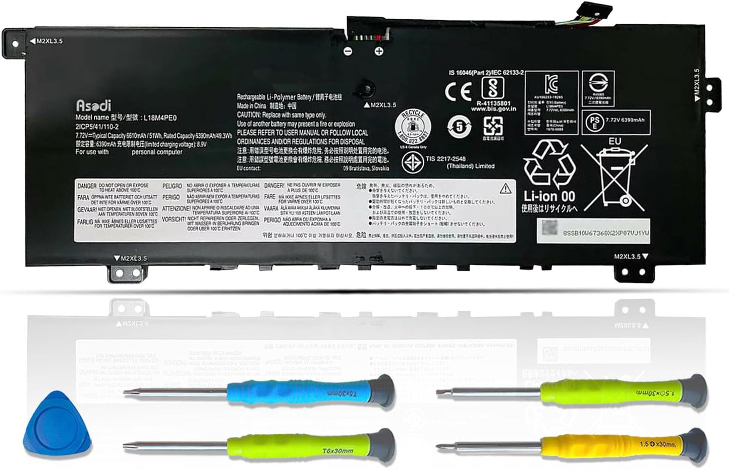 ASODI L18M4PE0 Laptop Battery for Lenovo Yoga C740-14IML Series