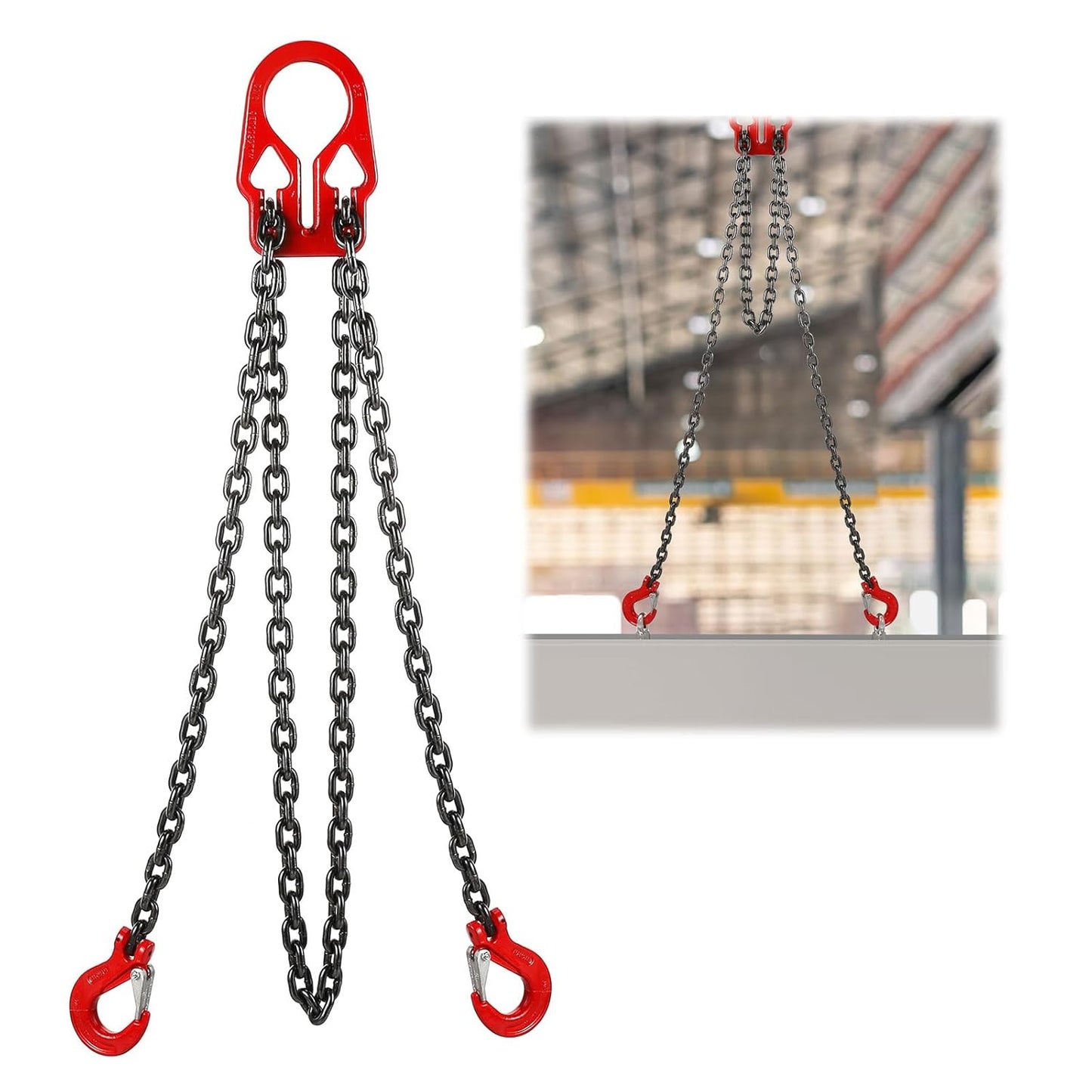 BEAMNOVA Lifting Chains with Adjuster Hooks for Heavy Duty Use