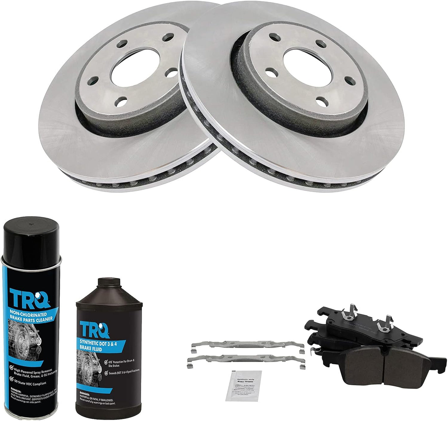 TRQ Front Brake Pad & Rotor Kit for Dodge Durango & Jeep