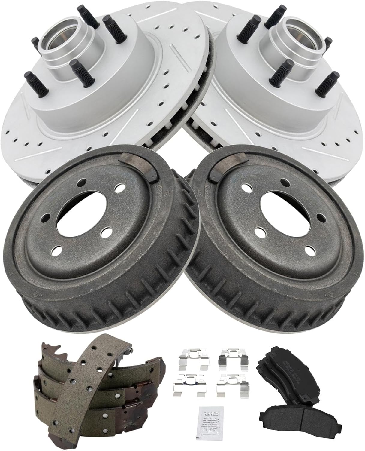 TRQ Front & Rear Brake Pad & Rotor Kit for Ford Ranger & Mazda