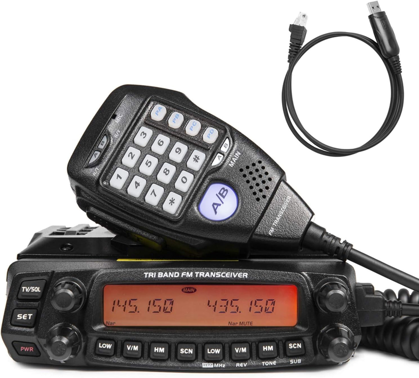 Anytone 5888UV III Tri-Band FM Transceiver for Mobile Use