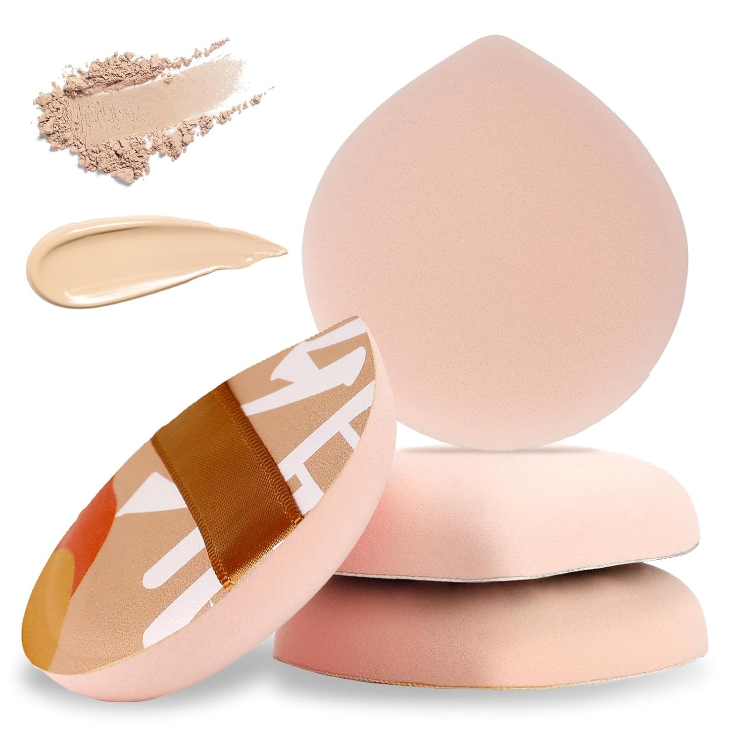 Soft Teardrop Makeup Puff Set - Flawless Finish