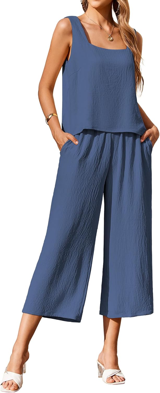 Ekouear Women's 2 Piece Outfits for Stylish Summer Comfort
