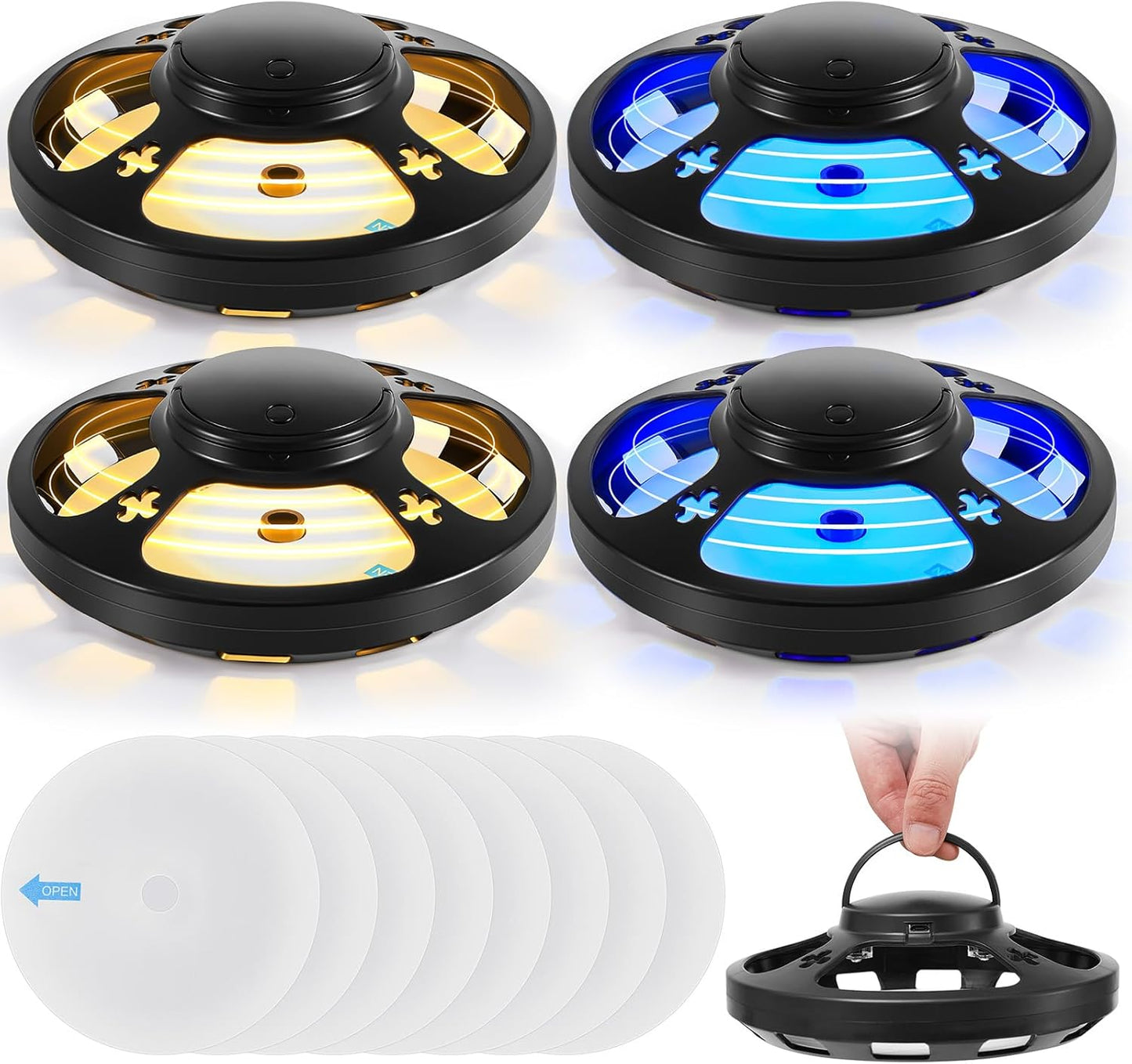 4 Pcs Flea Traps with Sticky Pads for Effective Pest Control