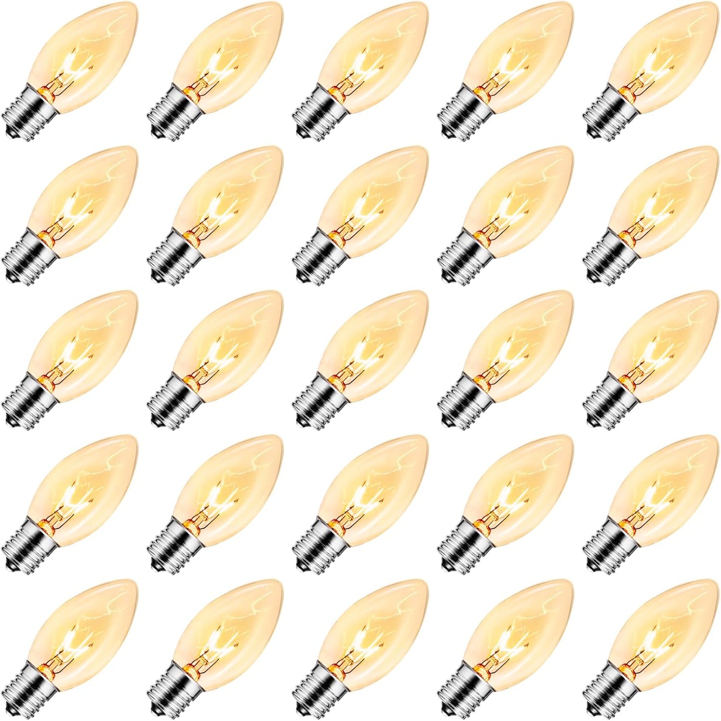 C9 Incandescent Light Bulbs for Christmas & Holiday Decor
