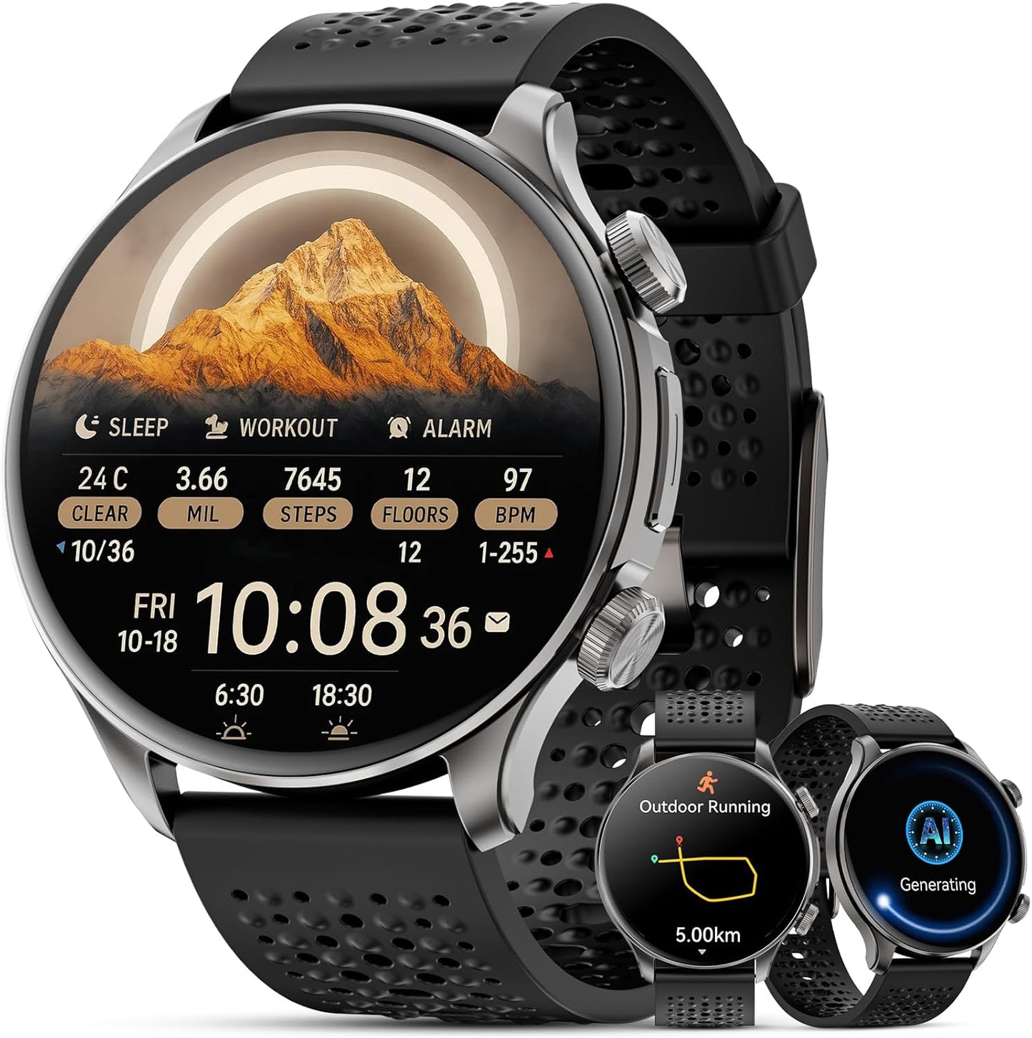 GPS Smart Watches for Men with AMOLED Display and 170+ Modes