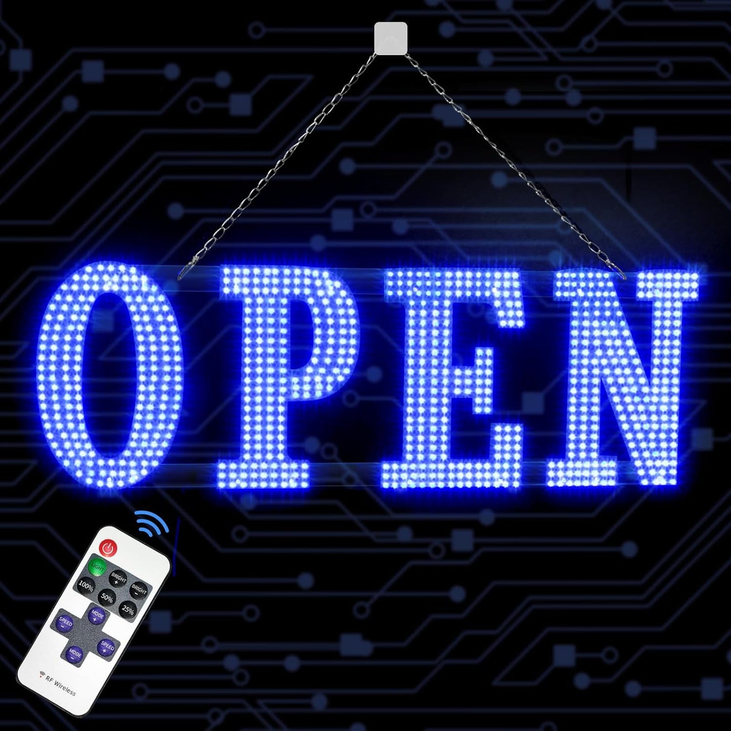 Large LED Open Signs with 13 Scene Modes for Business Display
