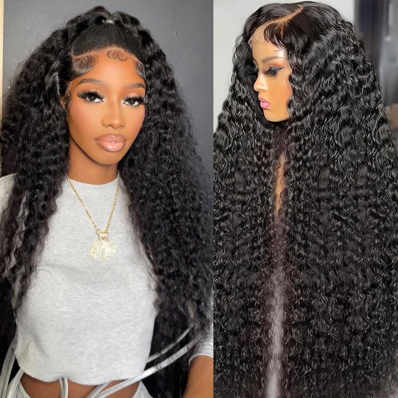 Deep Wave Lace Front Wigs Human Hair for Natural Style