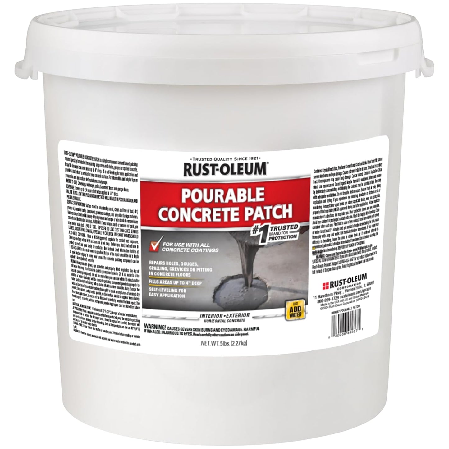 Rust-Oleum Pourable Concrete Patch for Quick and Easy Repairs
