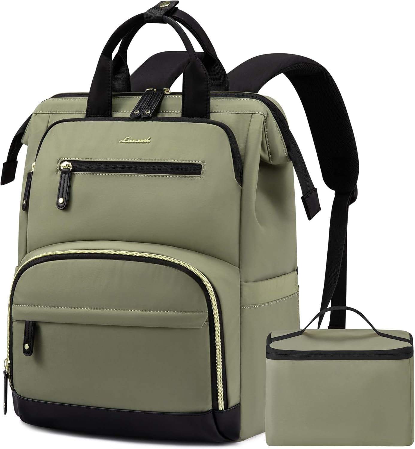 LOVEVOOK Lunch Backpack for Women with Insulated Cooler Bag