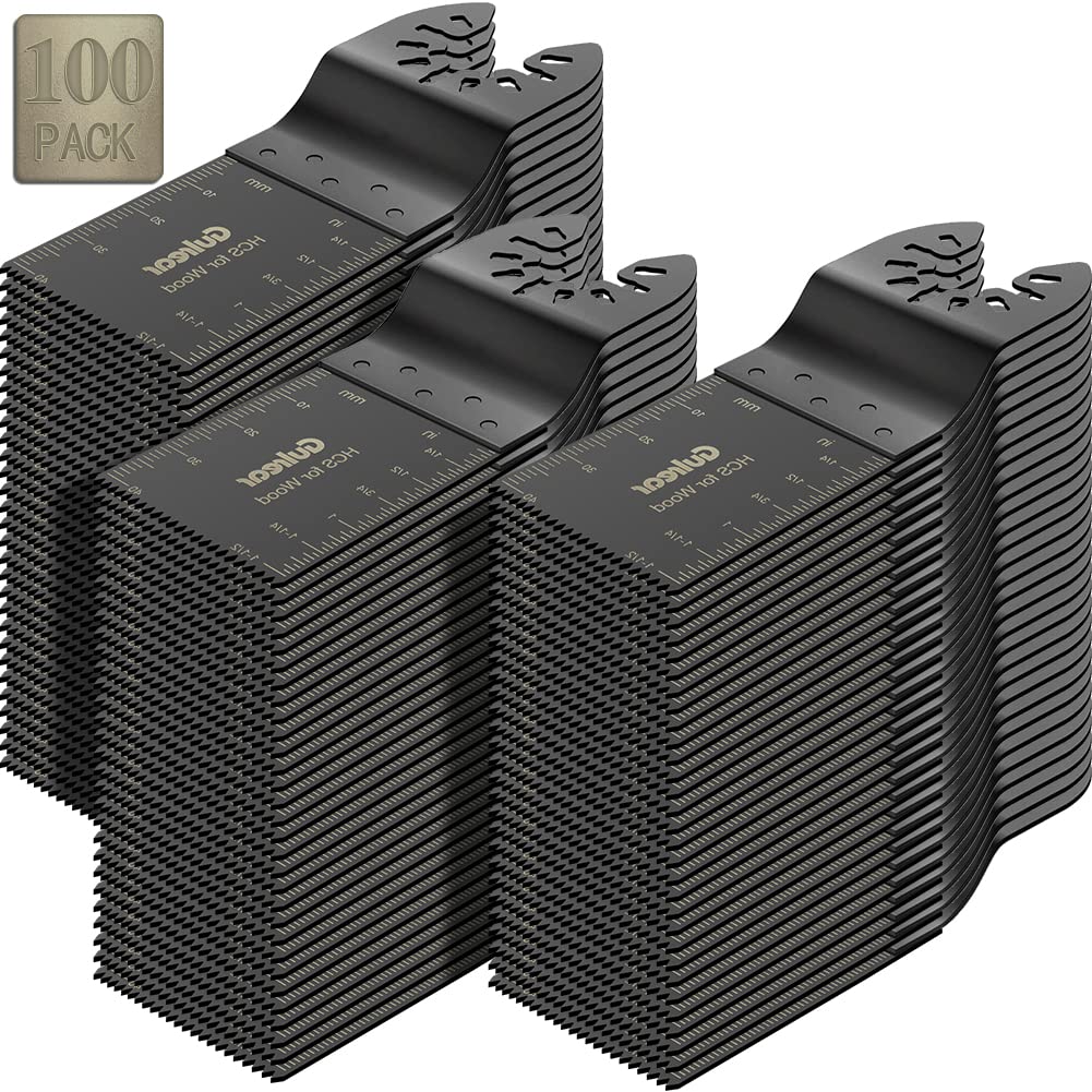 100Pcs Universal Oscillating Tool Blades for Wood, Plastic, Metal