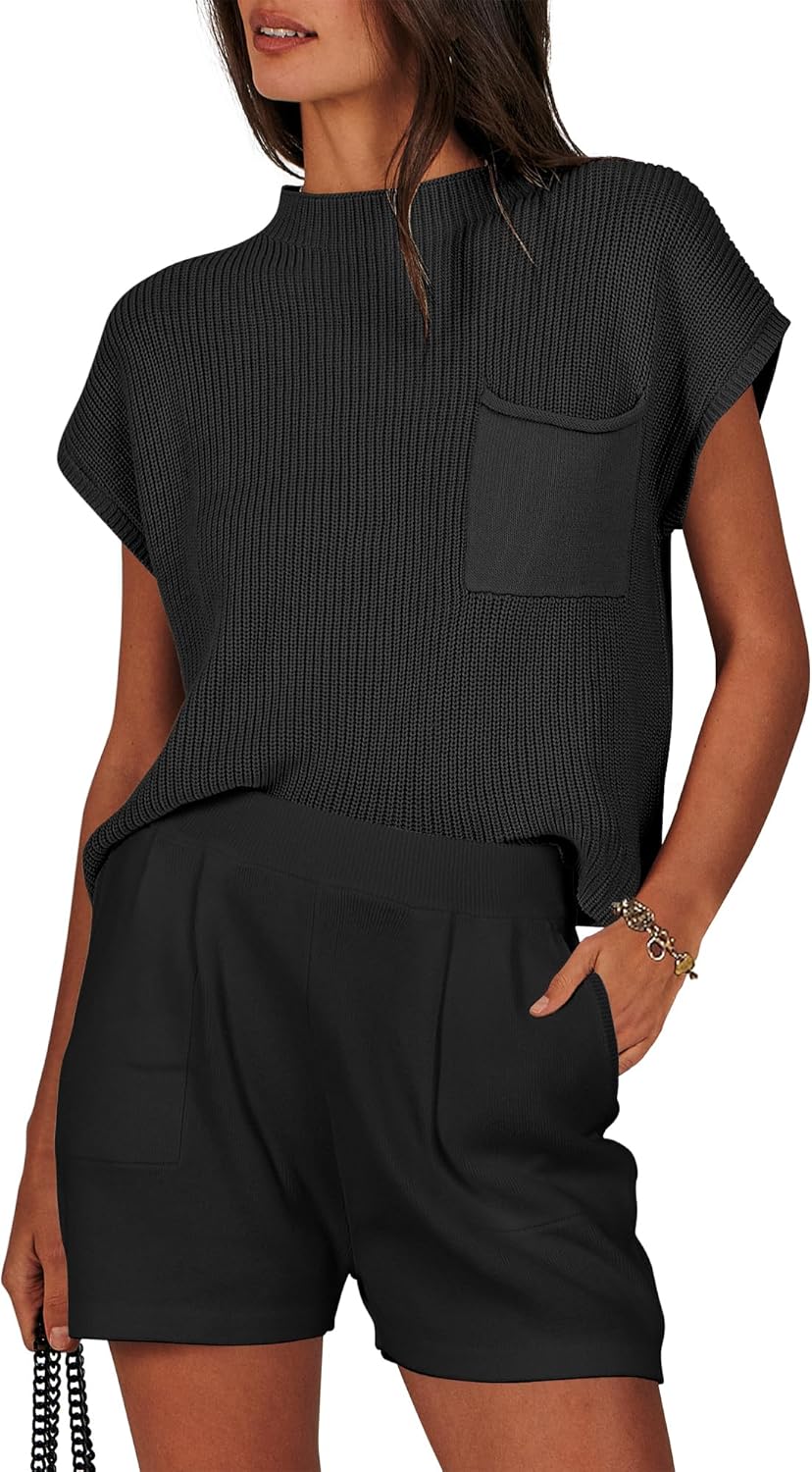 ANRABESS Women's Two Piece Summer Outfits for Casual Wear