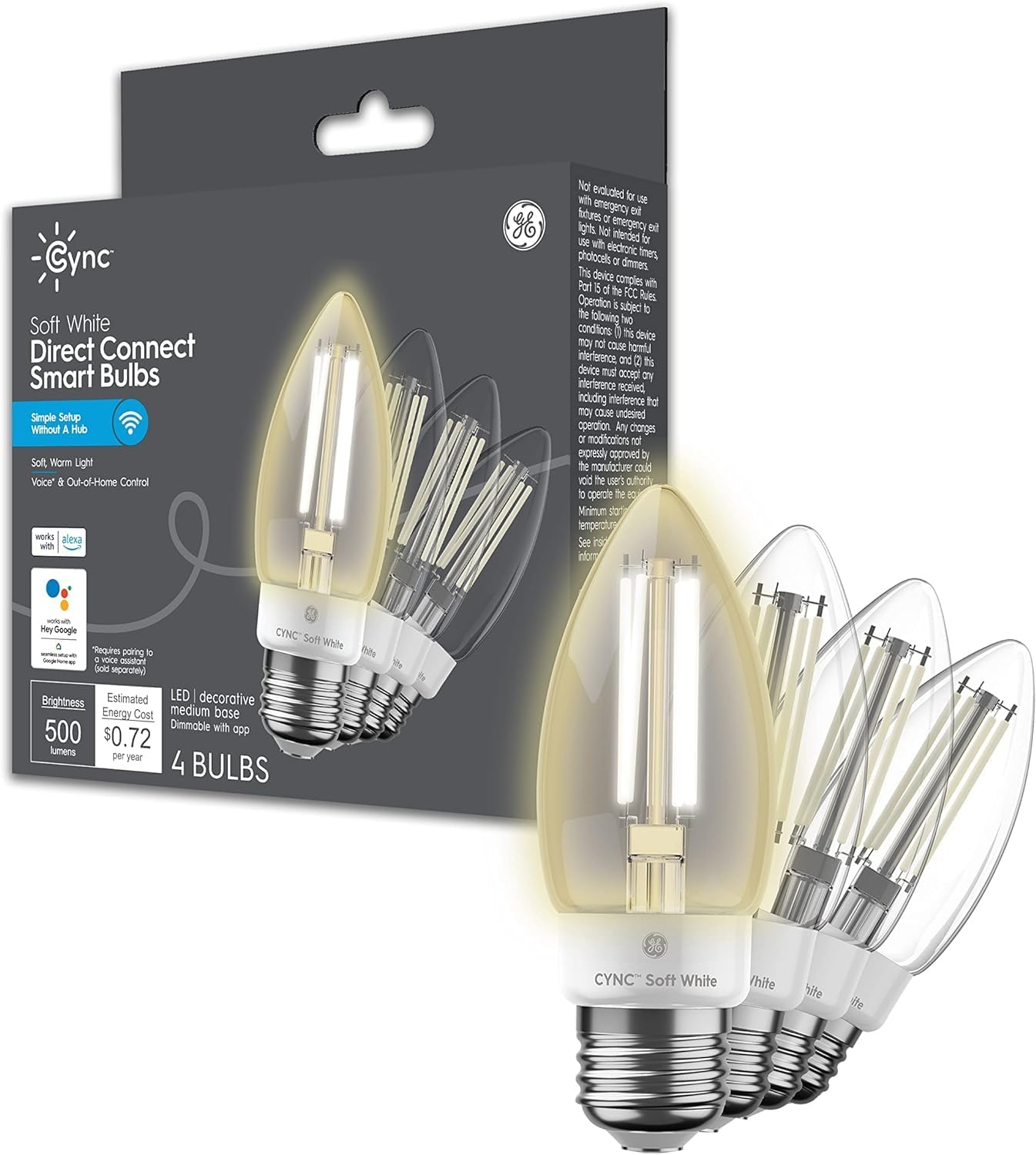 Cync Smart LED Light Bulb B11 Candle Style for Home Automation
