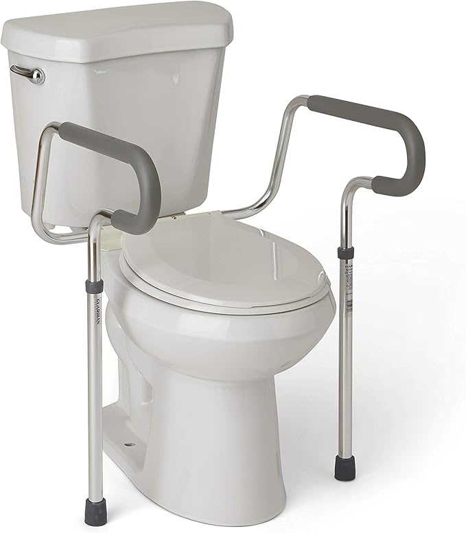 Guardian Toilet Safety Rail with Adjustable Height for Bathroom Safety