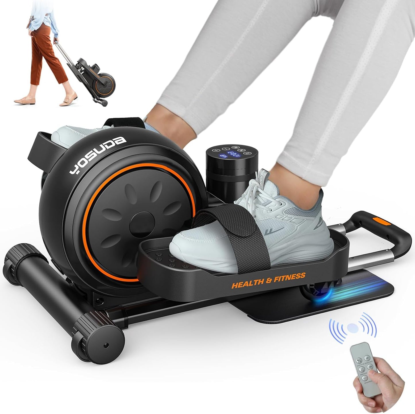 YOSUDA PRO Under Desk Elliptical: Portable Leg Exerciser with Remote Control