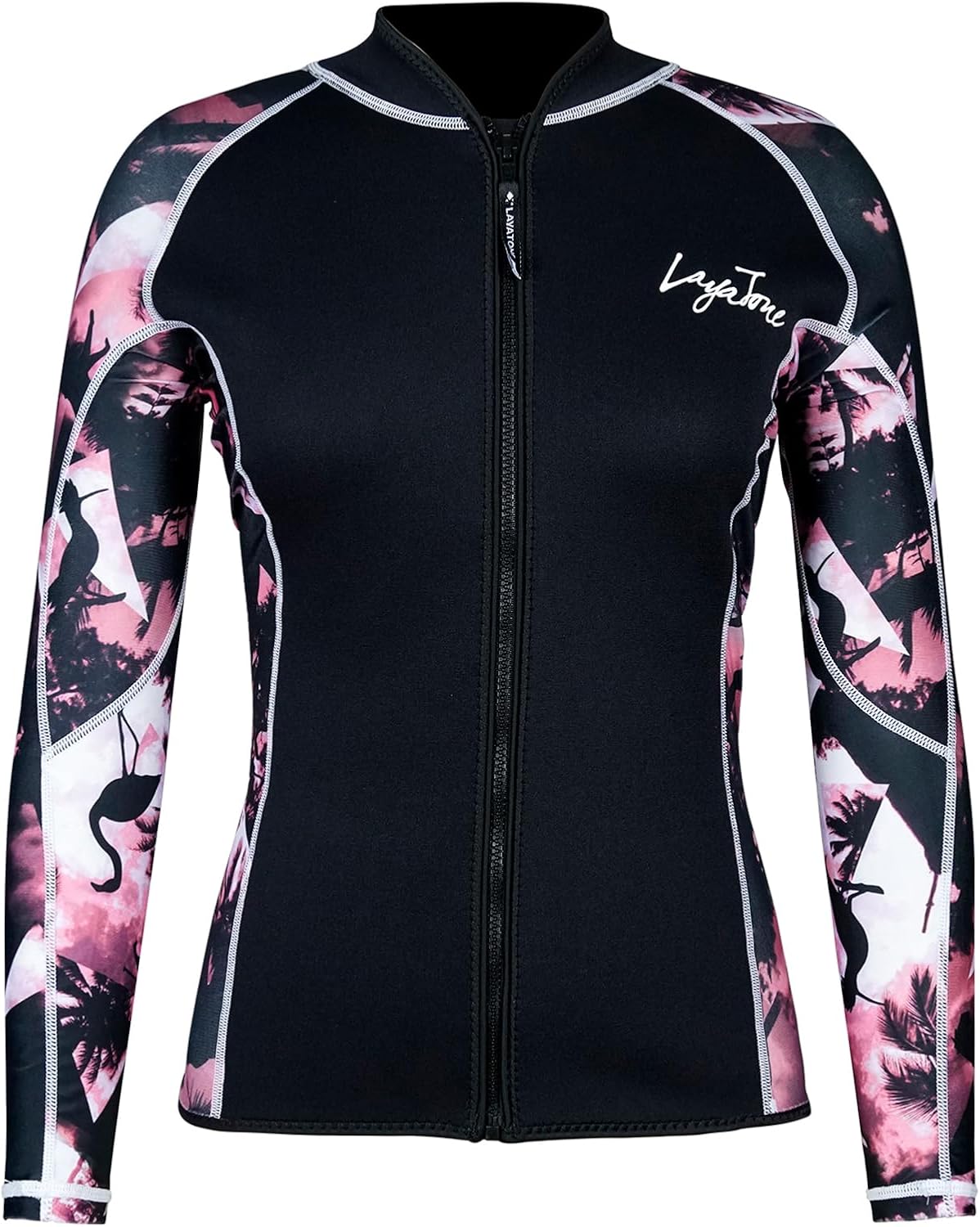LayaTone Womens Wetsuit Top 3mm Neoprene Jacket for Cold Water