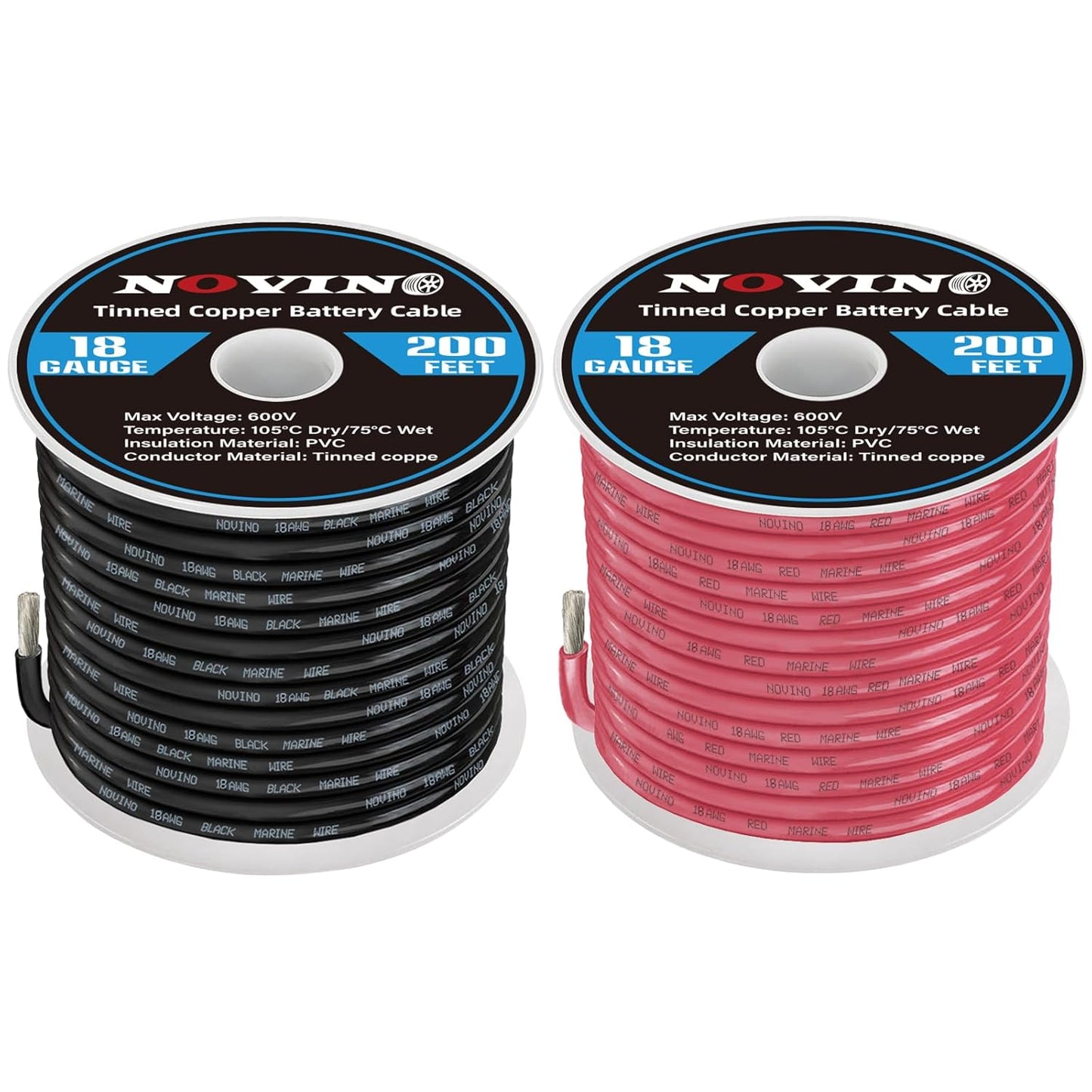 18 Gauge Marine Wire for Boat Speaker and Automotive Battery Use
