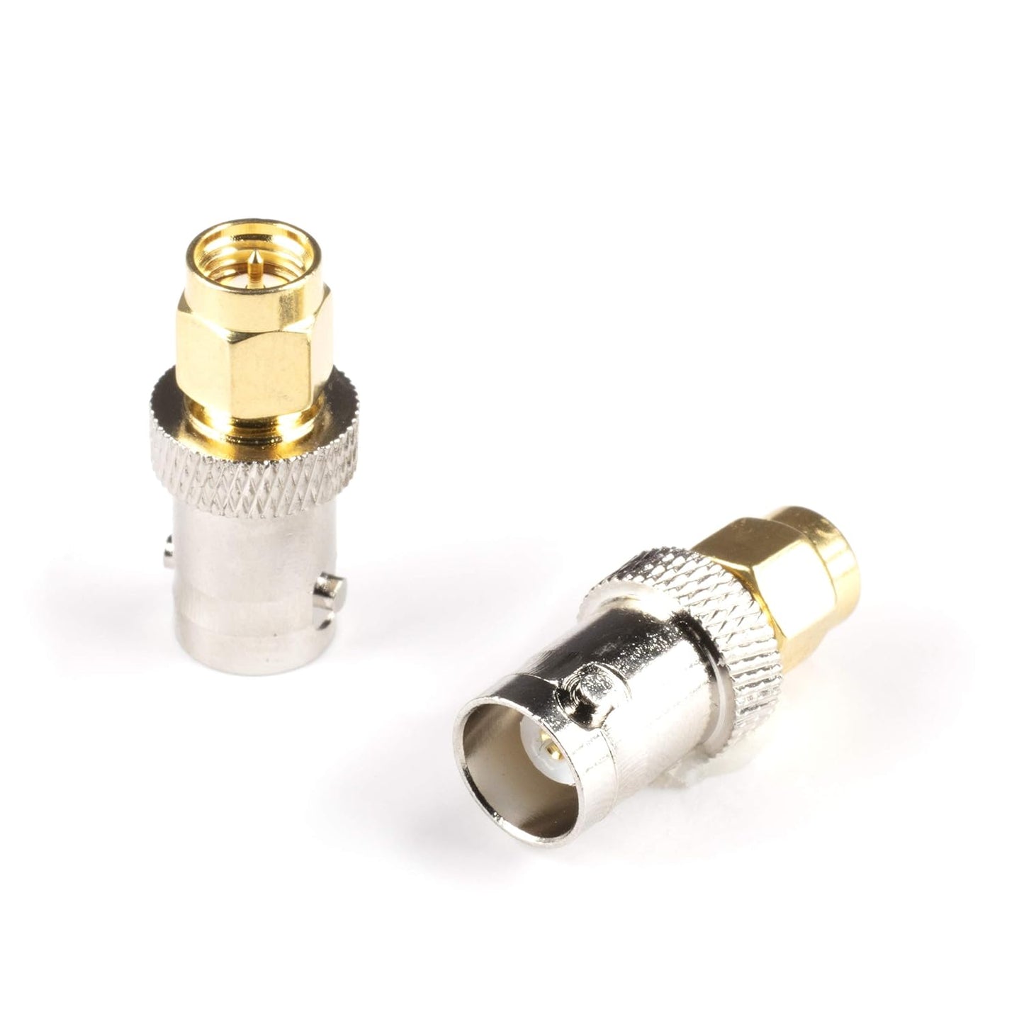 Gold SMA Male to BNC Female Adapter for Coaxial Connections