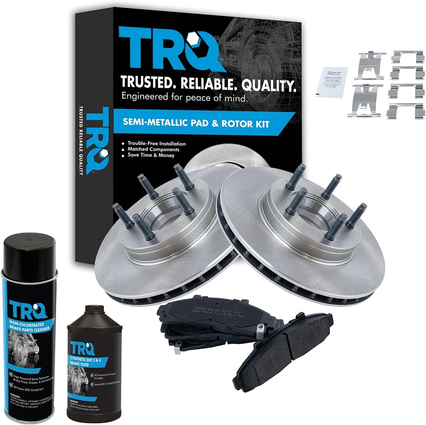 TRQ Front Brake Pad & Rotor Kit for 1995-1997 Ford Ranger