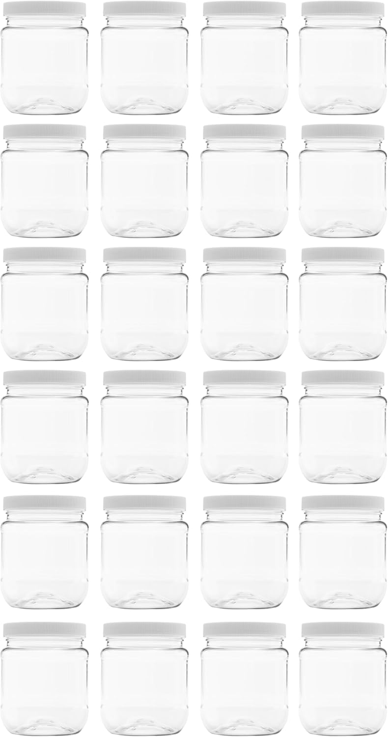 Plastic Storage Jars with Leak Proof Lids for Versatile Use