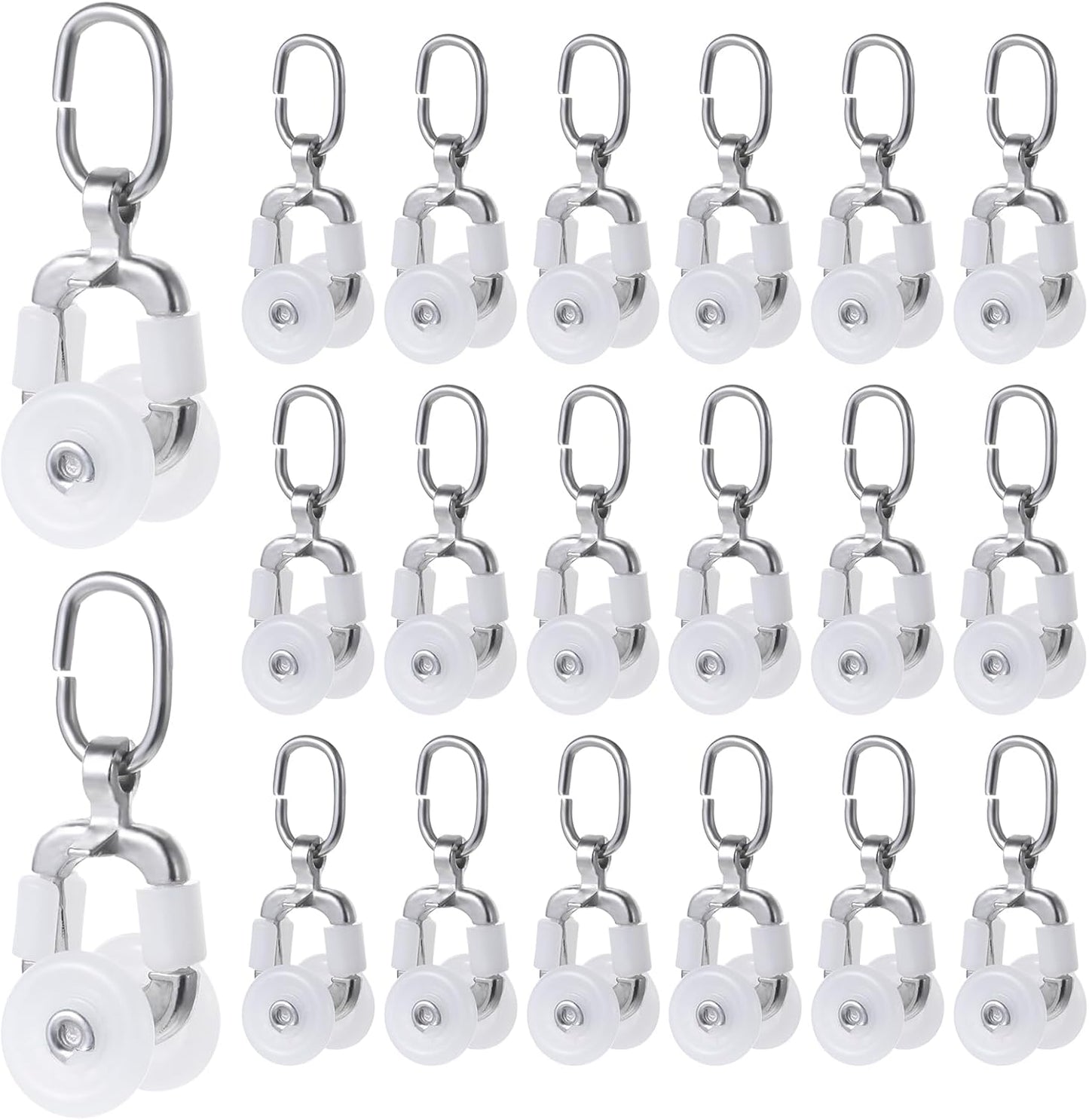 Smooth Glide Curtain Track Rollers - Set of 20 - Easy Installation